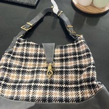 Next grey mix tartan/ tweed  shoulder bag