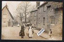 Postcard Podington Bedfordshire nr Wellingborough posted 1906 RP damaged