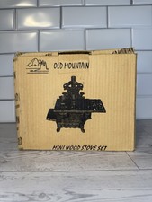Old Mountain Cast Iron Mini Wood Stove with accessories + Extras NIB