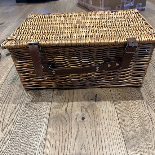 Wicker picnic basket hamper - basket,