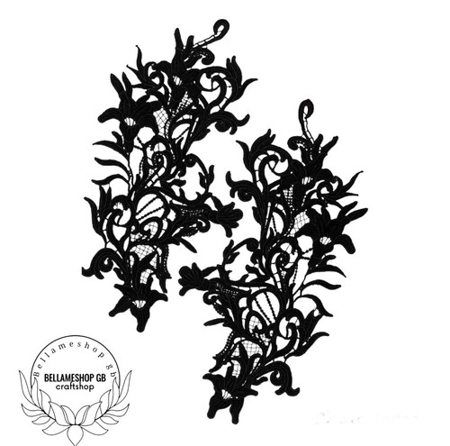 Gorgeous black lace - black, 2x