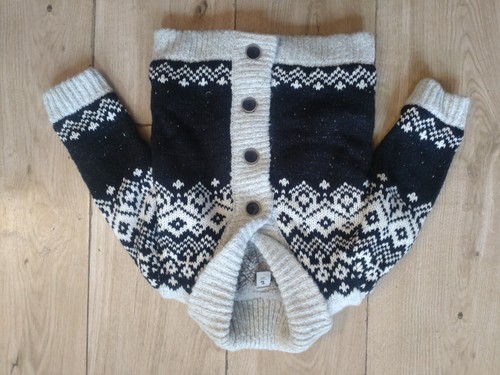 Knitted cardigan borg lined - cardigan,