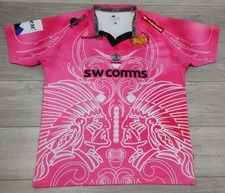Exeter Chiefs European Cup Rugby Shirt 2017/2018 - Samurai Large Jersey Pink Top