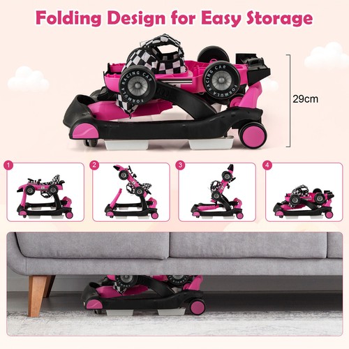 Adjustable baby walker - 4, in-1