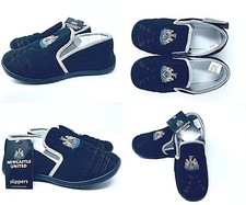 NEWCASTLE UNITED FC CHILDS INFANTS FOOTBALL BOOT SLIP ON BOYS SLIPPERS NUFC UTD