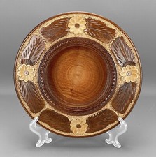 Vintage FRENCH Hand Carved TRINKET DISH Key Tray Bowl- 22cm x 3.5cm - 400gram