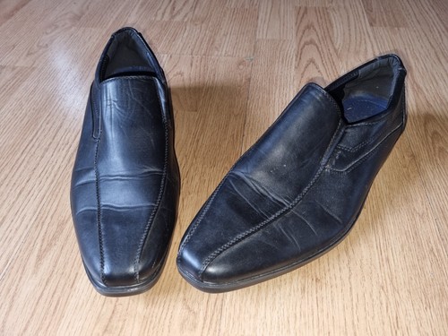 Mens black slip shoes good - on,
