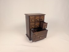 Miniature Wooden Trinket Box tablet box Decorative Handmade Table Top Drawers