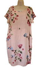 Italian Linen dress pink