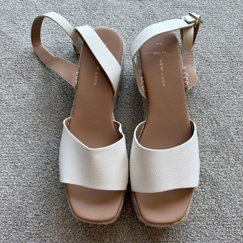 New look cream wedge with - look,