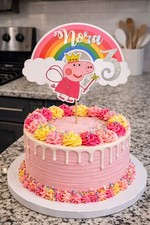 Peppa pig cake - pig, topper
