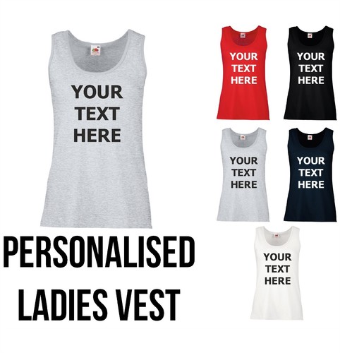 Personalised ladies vest tank - vest,