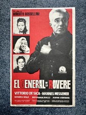 GENERAL DELLA ROVERE Vintage Movie Poster Herald VITTORIO DE SICA GIOVANNA RALLI
