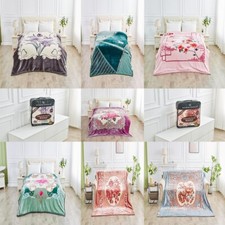 2 Ply Reversible Heavy Blanket Double Sided Thick Heavy Faux Fur Mink Throw King