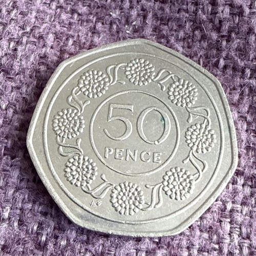 Candytuft flowers 50p coin - candytuft,