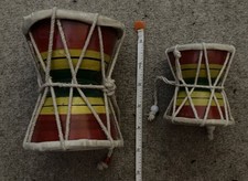 PAIR INDIAN HAND MADE DAMARU