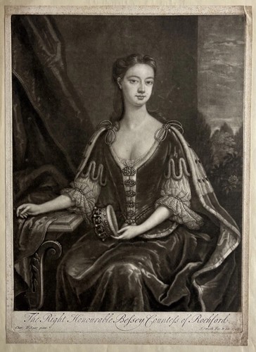 Antique engraving mezzotint - antique,