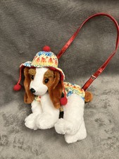 Poochie & Co Purse Puppy dog Plush 9" Winter Hat And Jumper Zipper