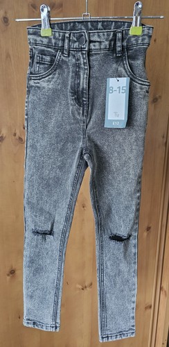 Girls black grey jeans age - girls, 8