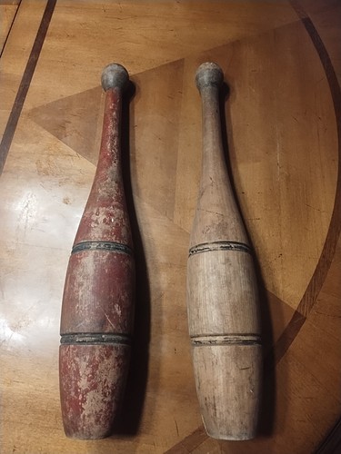 Pair antique wooden indian - pair,