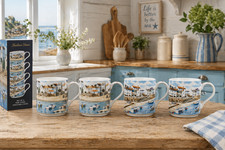 Set of 4 Fine China Stackable