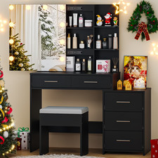 Lighted Makeup Sliding Mirror