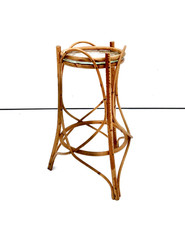 A Rattan Pedestal, Flower Stand Mid 20th century
