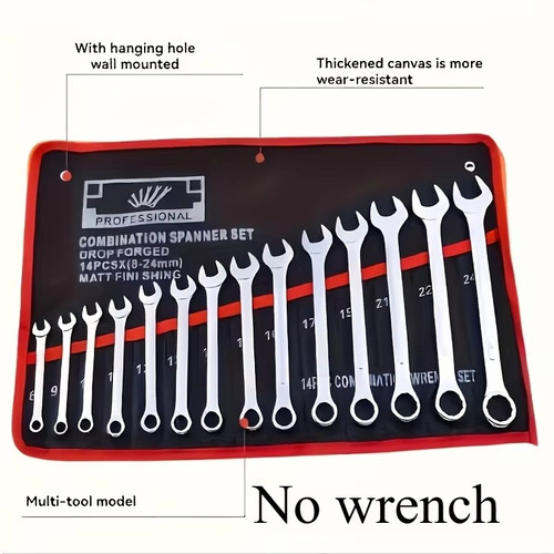 Pocket tool organizer roll - 14-pocket,