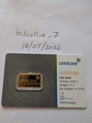 Umicore gram gold - 2.5, bar