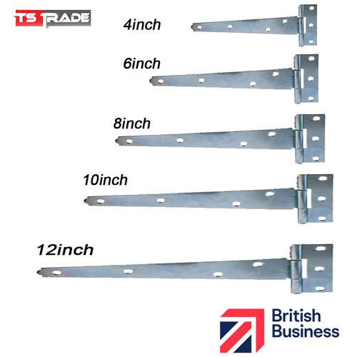 Galvanised tee hinge pair - galvanised,