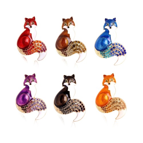 Stylish rhinestones foxes - stylish,
