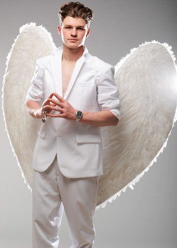 Mens extra large white feather - extra,
