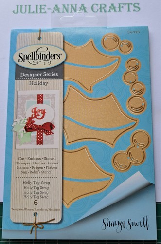 Spellbinders holly tag swag