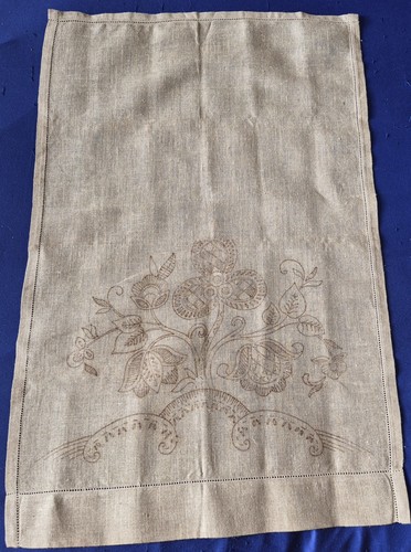 Vintage stamped linen - vintage,