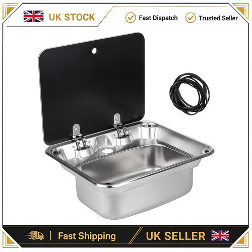 Stainless steel campervan sink - steel,