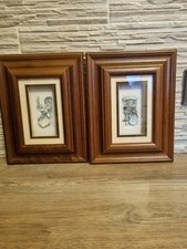Pair of Shadow Box decoupage