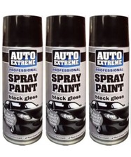 3 x 400ml AX Black Gloss Spray