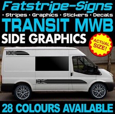 to fit FORD TRANSIT MWB GRAPHICS STICKERS STRIPES DECALS MK6 MK7 CAMPER VAN