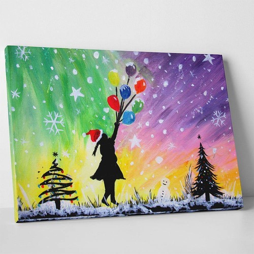 Banksy christmas flying - -,