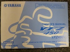 Yamaha model yfz450v - yfz450v, owner