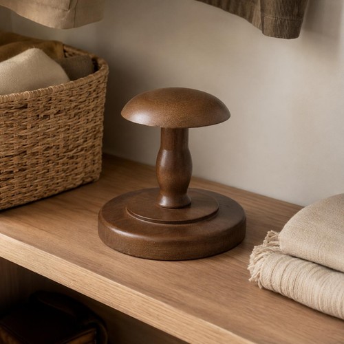 Wooden hat stand domed top - wooden,