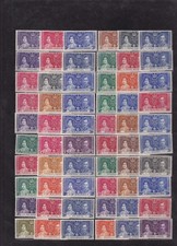 GB, 1937 KGVI CORONATION OMNIBUS EDITION, LOT OF 40 MH SETS.