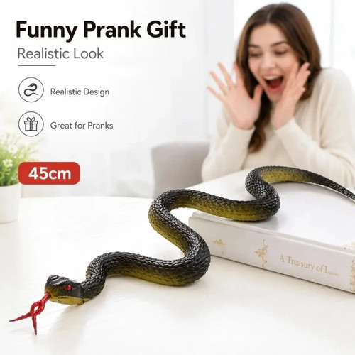 Fake rubber snake prank toy - fake,