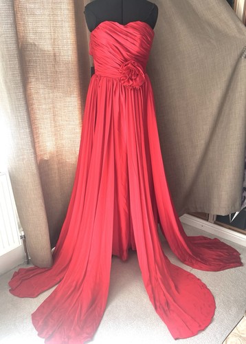 Beautiful red evening dress - evening,