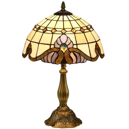 Tiffany stained glass table - glass,