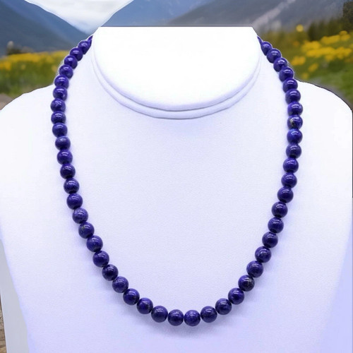 Natural lapis lazuli necklace - lazuli,