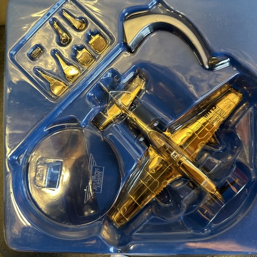 Corgi gold plated p51d mustang - gold,