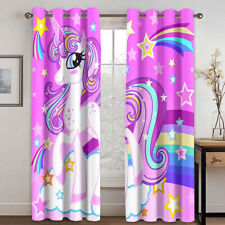 Girls Unicorn Curtains Bedroom