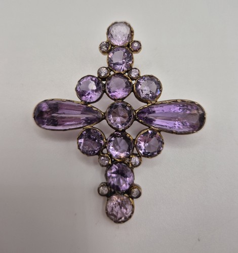 Georgian gold amethyst paste - georgian,