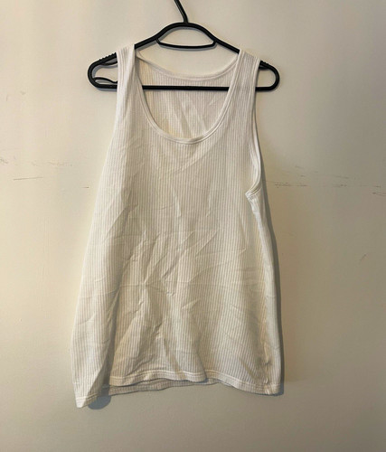 White ribbed knit scoop - white,